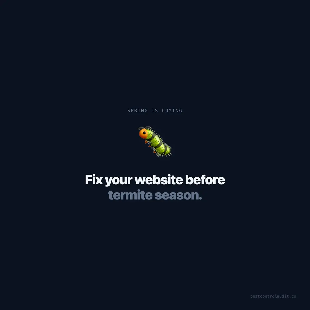 Fix Your Pest Control Website Before Termite Season